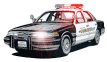 Police car flashing
