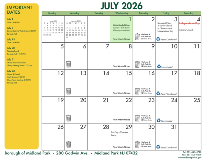 Calendar 2026