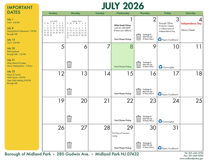 Calendar 2026