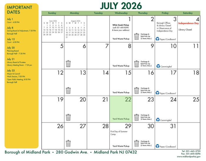 Calendar 2026